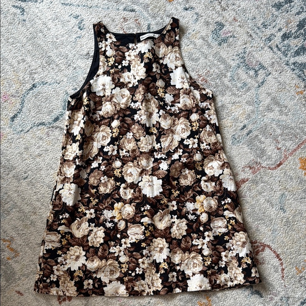 Abercrombie & Fitch Brown Tan Halter Sundress Mini